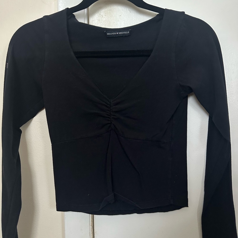 Brandy Melville Black Long Sleeve Top